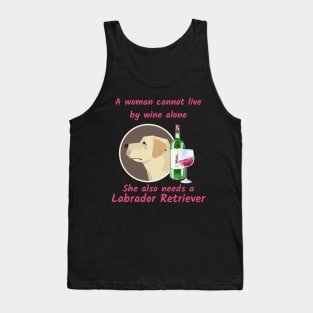 A Funny Labrador Retriever and Wine Tank Top